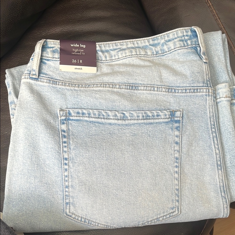 NWT AVA & VIV size 26 Wide leg High Rise